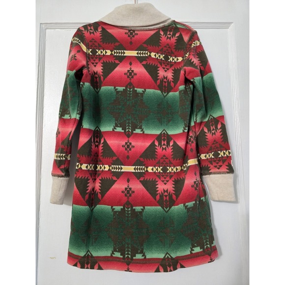 Ralph Lauren Polo‎ Girls Small (7) Tunic Sweatshirt Aztec Print - Picture 2 of 6